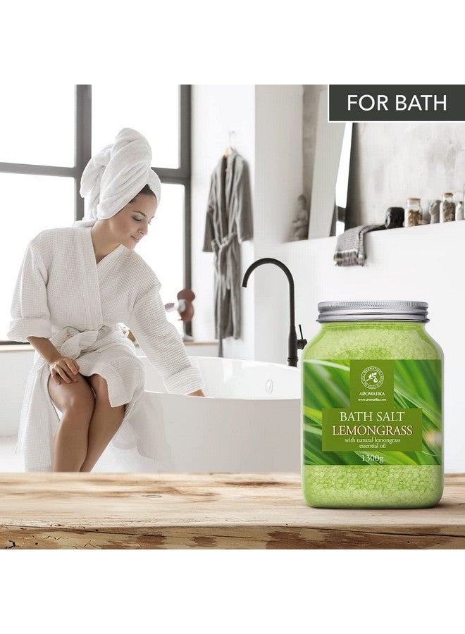 Aromatika Bath Salts Wnatural Essential Lemongrass Oil 46 Oz (1300G)Sea Salt Bath For Good Sleepbathingbody Carewellnessbeautyrelaxationaromatherapyspabath Supplement - Image 4