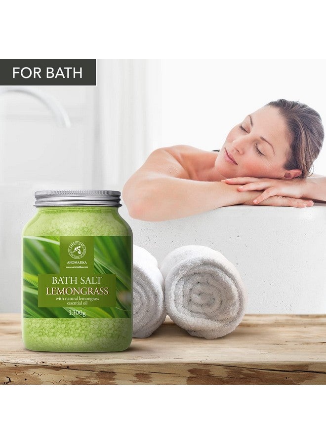 Aromatika Bath Salts Wnatural Essential Lemongrass Oil 46 Oz (1300G)Sea Salt Bath For Good Sleepbathingbody Carewellnessbeautyrelaxationaromatherapyspabath Supplement - Image 3