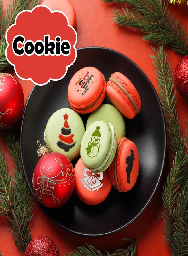 Partywind 50 PCS Christmas Cookie Stencils Templates, Reusable Christmas Stencils for Royal Icing/Cake/Coffee Decorations, Xmas Holiday Ornaments Accessories, Party Supplies Favors - Image 3