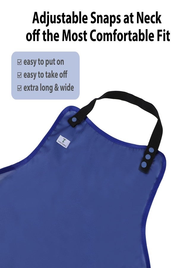 ZINGTERRA Adult Aprons with Crumb Catcher,3Pack Adjustable Aprons for Cooking,Waterproof Washable Men's Clothing Protectors,Reusable Large Feeding for Women Elderly - Image 5