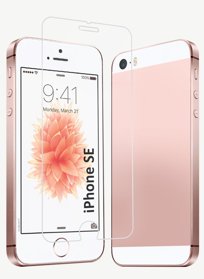 CATANES Screen Protector for iPhone SE, Full Coverage HD Clear 9H Scratch Resistant Protective Tempered Glass, Anti-Fingerprint and Shatter-Proof Screen Guard - Image 4