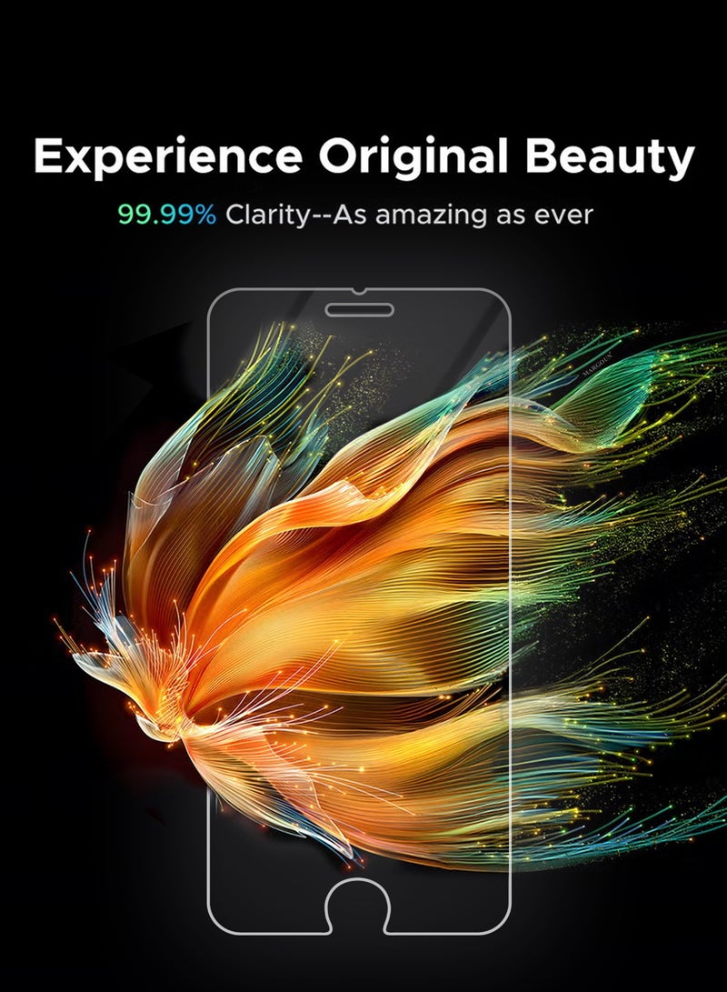 CATANES Screen Protector for iPhone SE, Full Coverage HD Clear 9H Scratch Resistant Protective Tempered Glass, Anti-Fingerprint and Shatter-Proof Screen Guard - Image 5
