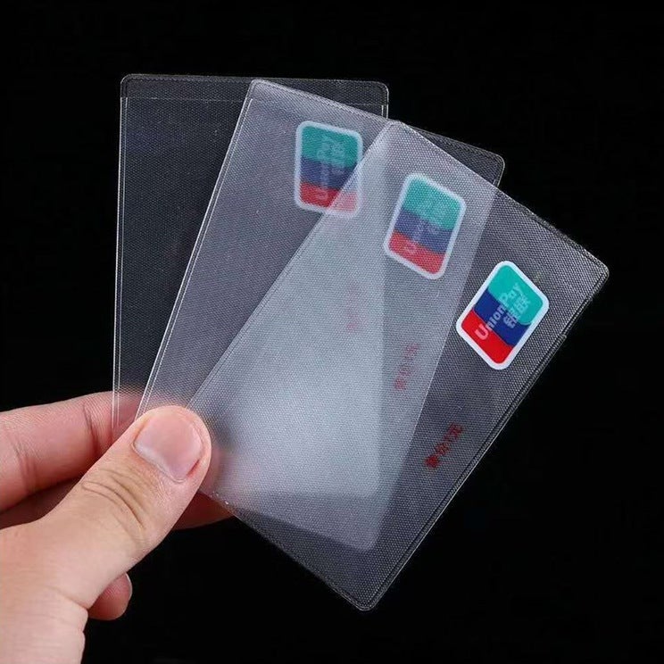 Frosted Anti-Magnetic Card Sleeve Protector [bank card words] a smooth side frosted 