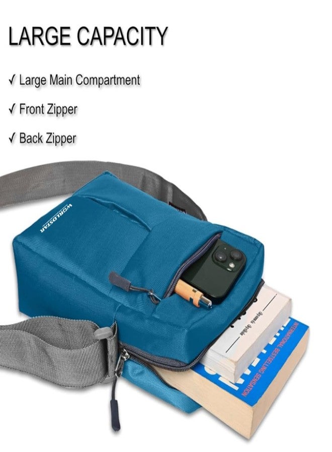 WORLD STAR Kider Men’s Side Sling T-Blue Bag - Trendy & Practical Crossbody Bag - Image 3