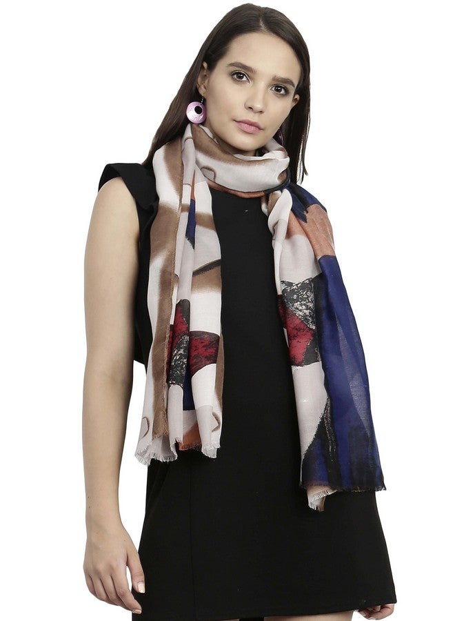 FabSeasons Cotton Viscose Colorful Printed Soft Scarf/Scarves, Shawl and Stoles for Women, Size - 90 * 190 cms - Image 1