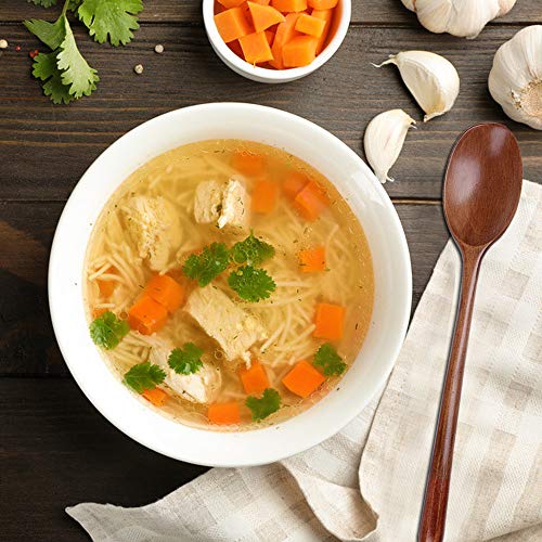 DaKuan 8 Pieces Wood Soup Spoons, DaKuan Wooden Ladle Spoon Set for Cooking Mixing Stirring Honey Tea Soda Dessert Coconut Bowl Nonstick Pots Kitchen- 9 Inch - Image 5