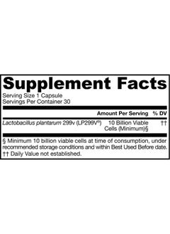 jarrow formulas Ideal Bowel Support Lp299V Reduces Bloating Gas Intestinal Discomfort* And Supports Regularity 10 Billion Cells 30 Veggie Capsules  - Image 2