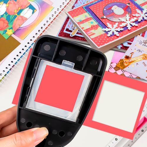 HKKYO Square Punch 1.9 inch Square Hole Puncher for Crafts Squares Paper Punches Squares Crafts Punch for Card Making Scrapbooking Paper Projects - Image 4