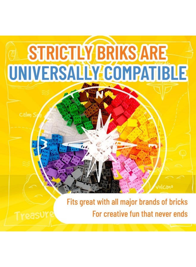 Strictly Briks كتل البناء الكبيرة المتوافقة مع ليغو دبلوم للأطفال والصغار، مجموعة هدايا الكتل الكبيرة للأعمار من 3 سنوات وما فوق، متوافقة 100% مع جميع العلامات التجارية الكبرى، 12 لون قوس قزح، 204 قطعة - Image 4