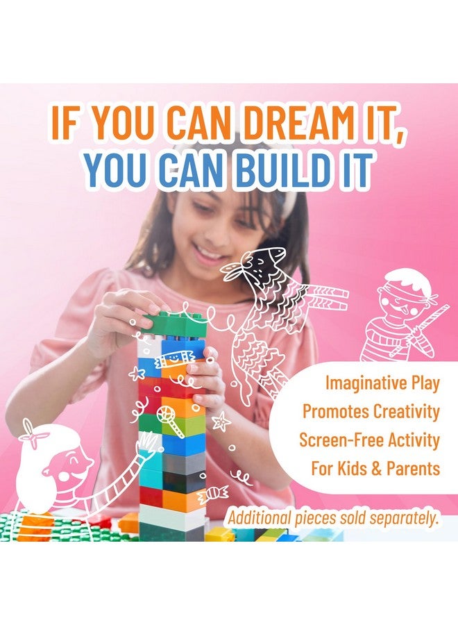 Strictly Briks كتل البناء الكبيرة المتوافقة مع ليغو دبلوم للأطفال والصغار، مجموعة هدايا الكتل الكبيرة للأعمار من 3 سنوات وما فوق، متوافقة 100% مع جميع العلامات التجارية الكبرى، 12 لون قوس قزح، 204 قطعة - Image 5
