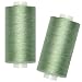 QCZKB All Purpose Sewing Thread2 Spools of Hand Polyester Sewing Thread for Sewing Machine for Hand and Machine SewingCeladon Green 2 spools - Image 2