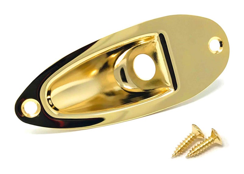 Vintage Forge Gold Jack Plate for Fender Stratocaster Strat Guitar Recessed Output Jackplate JP110-GLD - Image 5