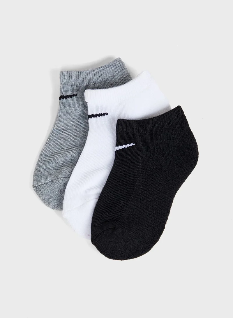 Nike Kids 3 Pack No Show Crew Socks