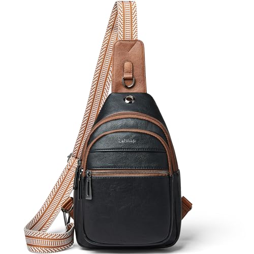 LATMAP 7L Sling Bag For Women Faux Leather Anti Theft Small Casual Daypack Backpack Fanny Pack Crossbody Chest Bags Purse Waterproof - Image 1