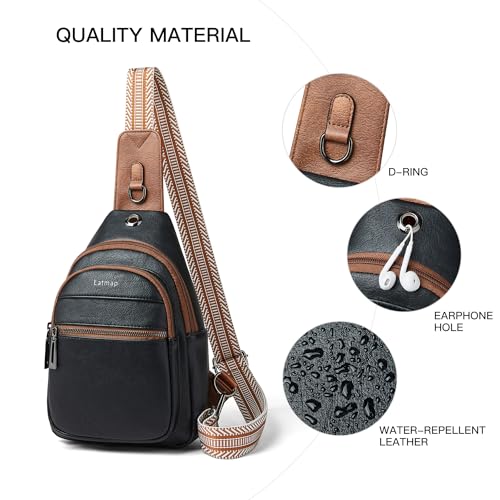 LATMAP 7L Sling Bag For Women Faux Leather Anti Theft Small Casual Daypack Backpack Fanny Pack Crossbody Chest Bags Purse Waterproof - Image 5