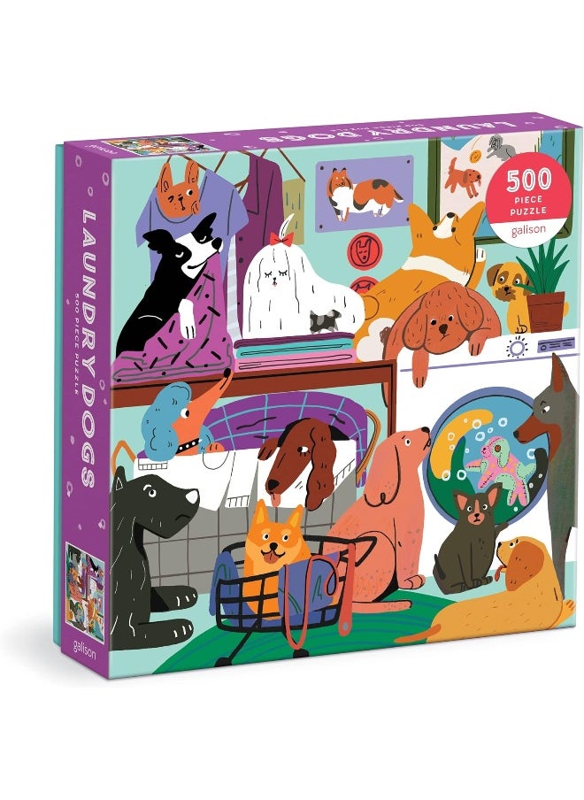 Galison Laundry Dogs 500 Piece Puzzle 