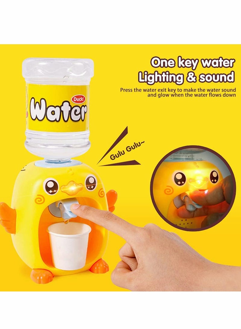 Mini Water Dispenser for Kids, Desktop Water Dispenser Cooler Bottom Load for Bedroom, Lovely Cartoon Duck Simulation Water Dispenser, Toy Drinking Water Fountain, Toys for Children Boys and Girls