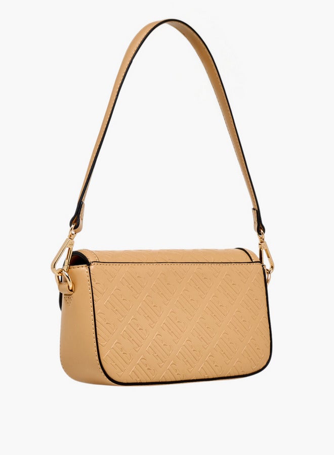 ايل حقيبة كتف بنقش المونوغرام مع حزام سلسلة قابل للفصل - Image 4