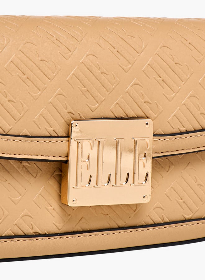 ايل حقيبة كتف بنقش المونوغرام مع حزام سلسلة قابل للفصل - Image 5