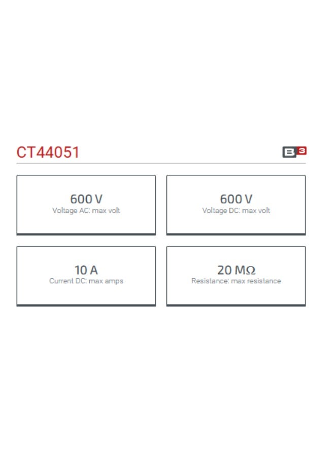 Crown Digital multimeter 600 volts Model: CROWN B3 CT44051 - Image 2