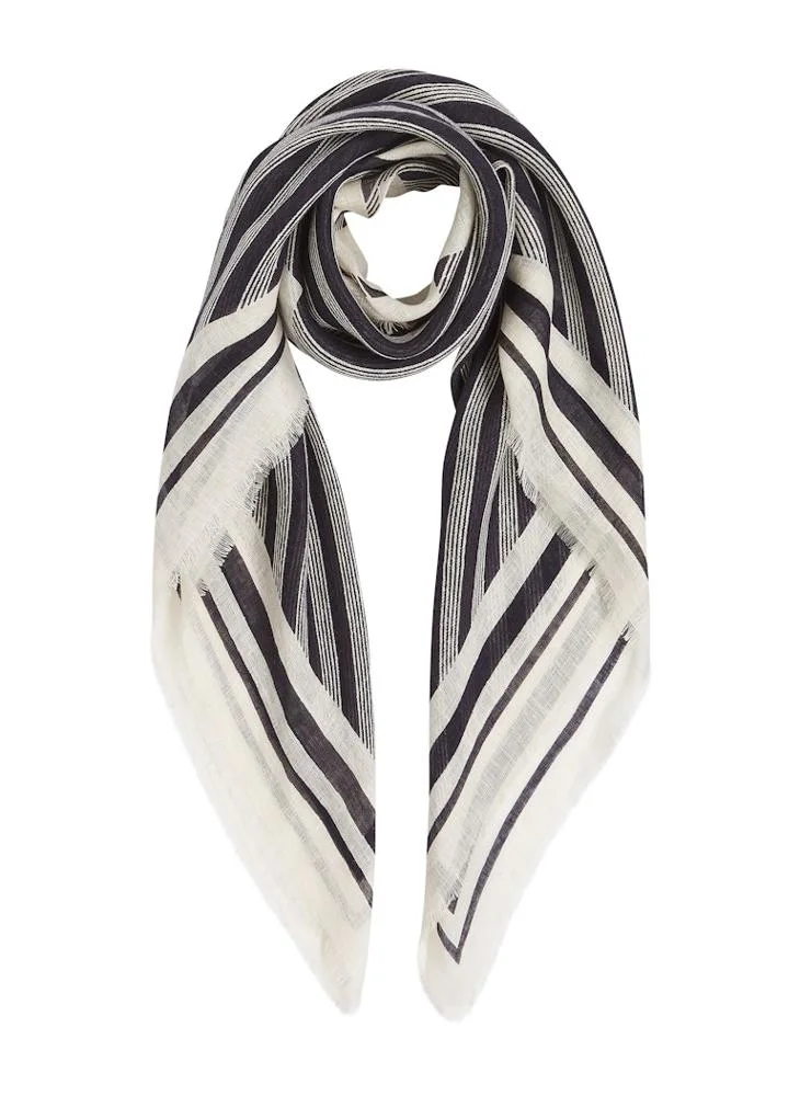 تومي هيلفيغر Monogram Light Weight Scarf