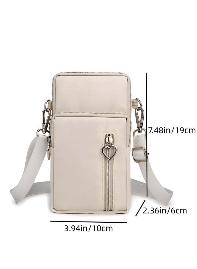 Women's Large Capacity Nylon Shoulder Bag, Ladies Halter Neck Mobile Phone Bag Arm Bag Crossbody Bag Sling Bag Side Bag, Lightweight Portable Coin Purse Carry Bag Sports Bag for Girls/College Students  - Image 2