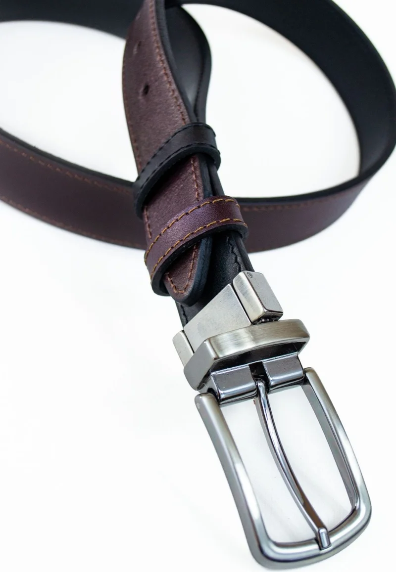 Gayış Double-Sided Rotating Buckle Genuine Leather 3.5cm Classic Men's Belt