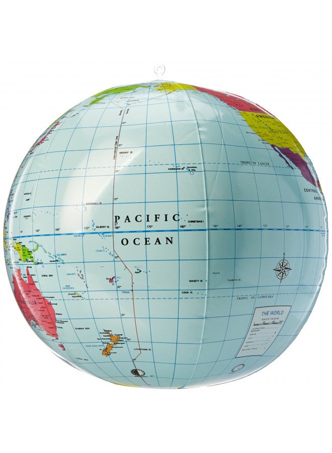 Learning Resources Learning Resources Inflatable 12 inch Globe - Ages 6+ Earth Globe, Geography for Kids - Image 3