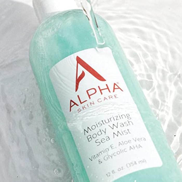 Alpha Skin Care Moisturizing Body Wash, Gentle Soap-Free Anti-Aging Formula, Glycolic AHA, Vitamin E & Aloe Vera, Conditions & Soothes, All Skin Types Hydroxy Acid, 12 Oz - Image 3