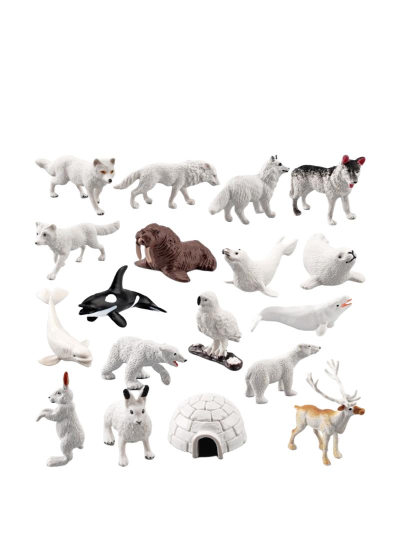 general 18 Pcs Polar Animals Figurines Arctic Animal Toy Figurines Set Realistic Animal Models Arctic Circle Ocean Sea Animal Figurines Playset For Kids Educational Toys - Image 1