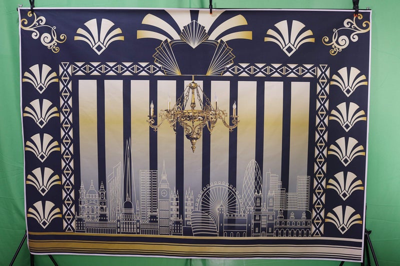 GYA 7x5FT The Great Gatsby Retro 1920s Backdrop Roaring 20s Party Photography Background Retro Art Birthday Photocall Prom Adult Happy Birthday Bachelor Party Studio Props - Image 4