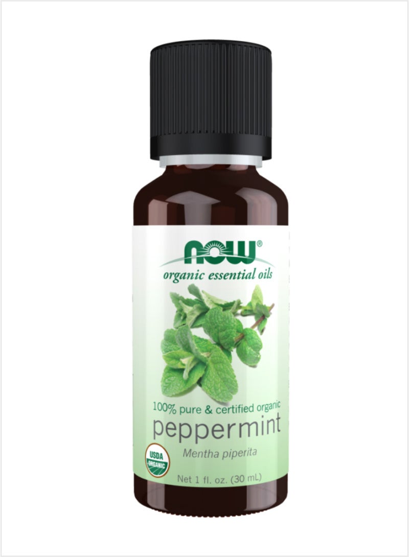 Now Essential Oils 100% Pure Organic Peppermint Oil – 30ml