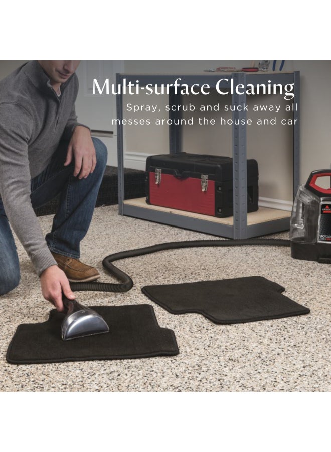 Bissell Spotclean Proheat 4720E Portable Cleaner With Powerful Suction & Heatwave Technology | Removes Tough Stains From Carpets, Furniture, Curtains & Car Interiors | 360 ml 330 W 4720E Black - Image 4