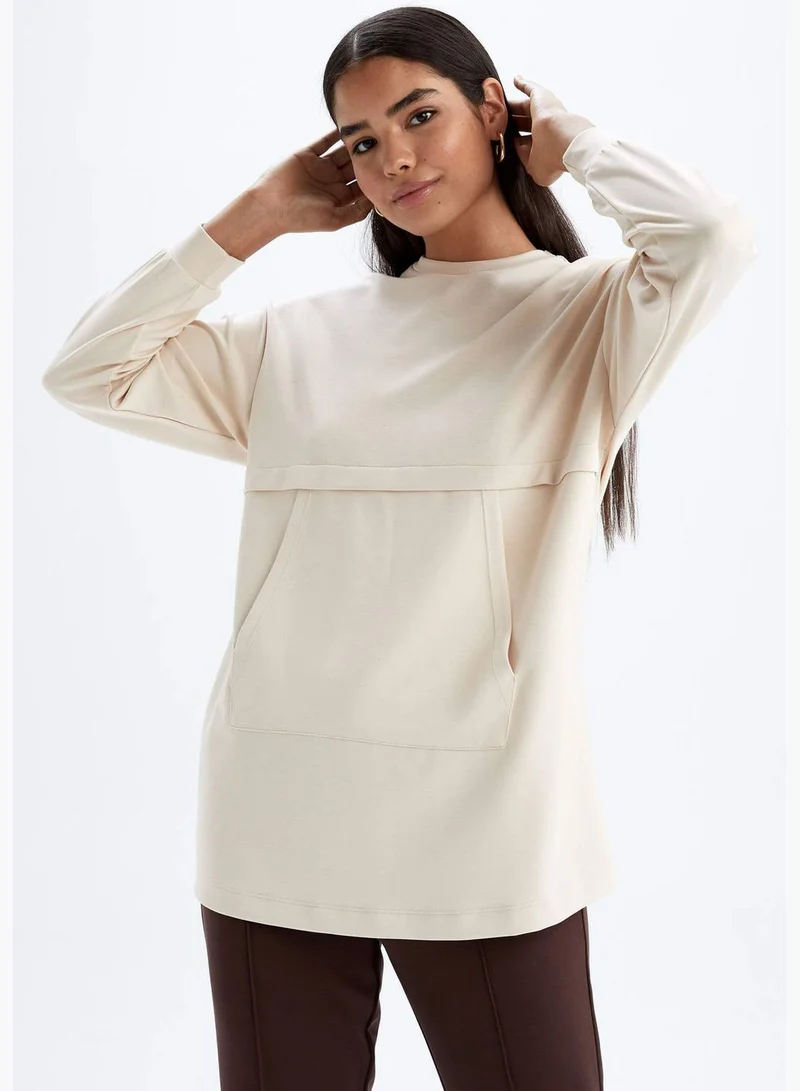 DeFacto Woman Relax Fit C Neck Knitted Long Sleeve Tunic