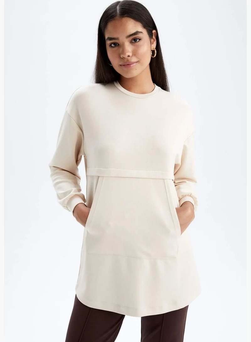 DeFacto Woman Relax Fit C Neck Knitted Long Sleeve Tunic