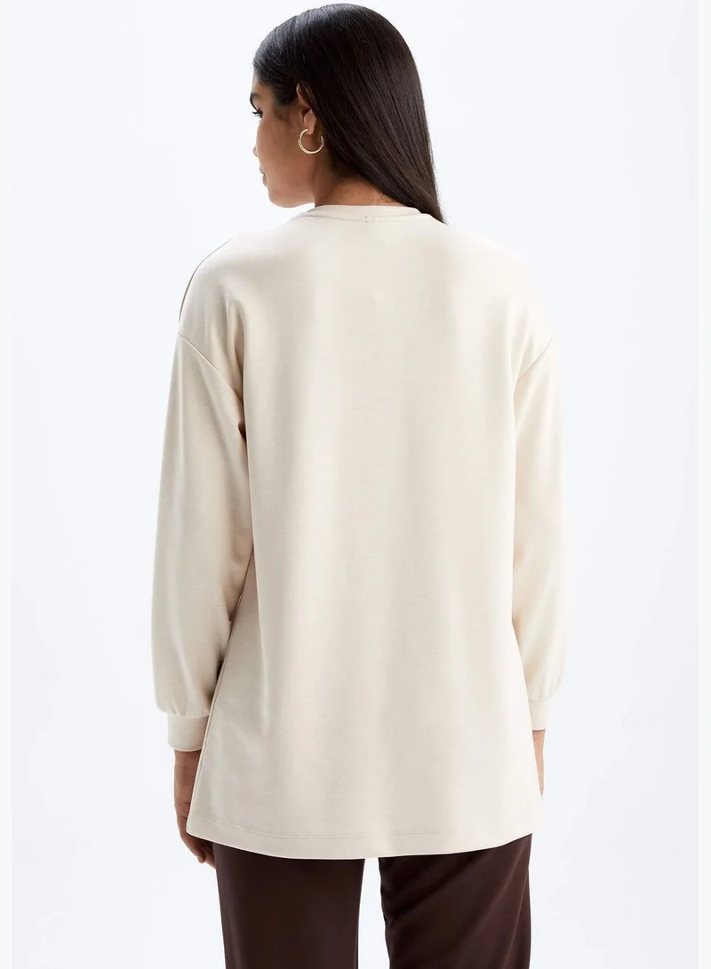 DeFacto Woman Relax Fit C Neck Knitted Long Sleeve Tunic