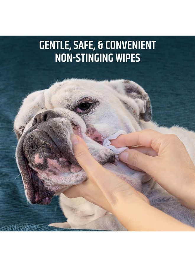 Pet MD Topical Wipes for Cleansing - with Aloe for Cats and Dogs - 50 Count