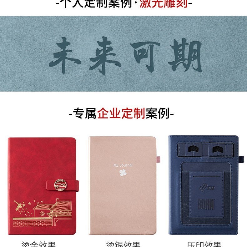 High-Quality U-Ring A5 Binder Business Gift Box Set, Thickened 360-Page Planner Pu Notebook Journal - Image 5