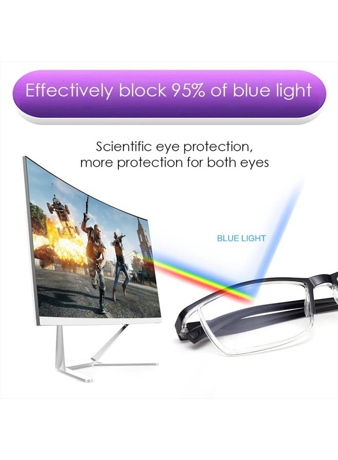 TERAISE 4PCS Fashion Anti-blue light Reading Glasses Men Women Computer Reader(2.0X)  - Image 2