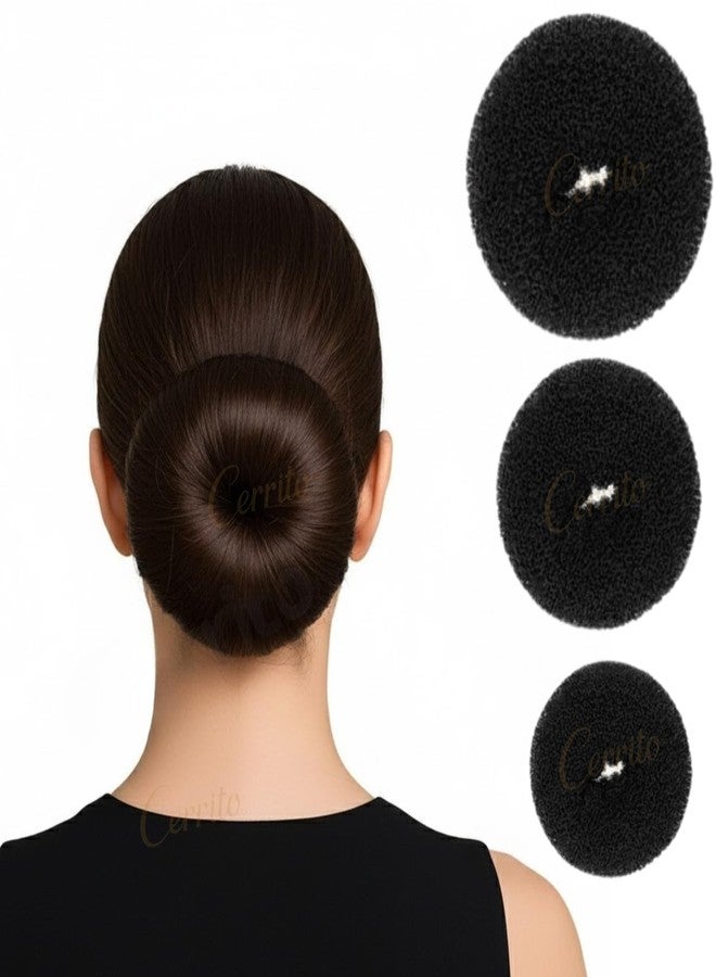 Cerrito Donut Hair Bun accessories for women, Mesh Puff Juda Bun Shaper Set for Easy & Elegant Buns, Lightweight Hair Accessories for Girls & Women, Pack of 3 (Small, Medium & Large) - Image 1