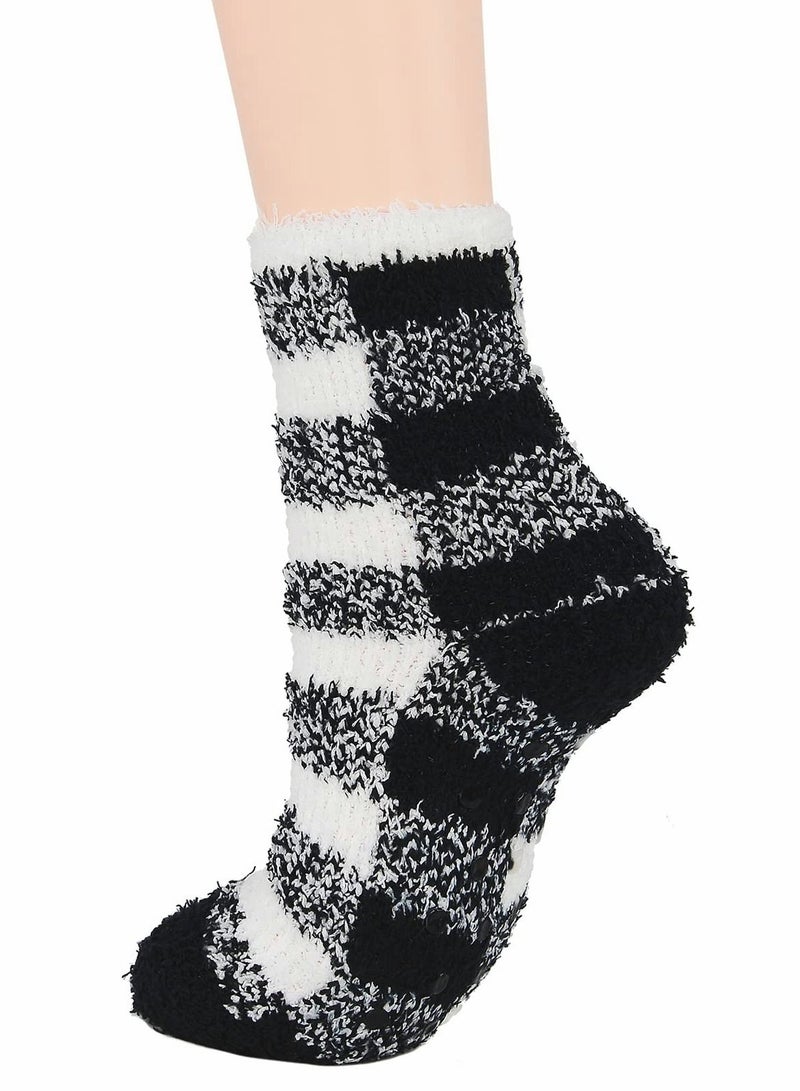 KASTWAVE 5 PCS Womens Winter Socks Fluffy Sleep Socks Fleece Fuzzy Socks Athletic Warm Socks Plush Cozy Socks - Image 3