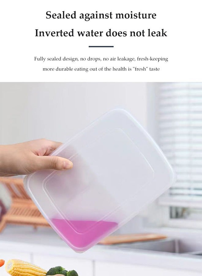 4 Pcs 4 Compartment Plastic Food Storage Boxes, Refrigerator Organizer, Reusable Lunch Container, Sealed And Moisture Proof, Temperature And Pressure Resistant, Used For Meat, Vegetables And Fruits