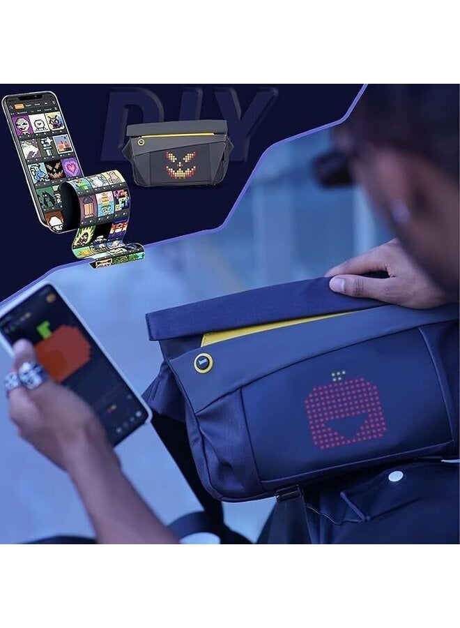 Divoom Pixoo Slingbag-V Shoulder Bag with LED Customizable Animation Screen and App Control, Black, One Size - Image 4