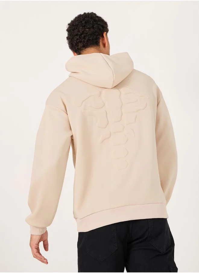 Styli Premium Boxy Scuba Hoodie with Back Embossing