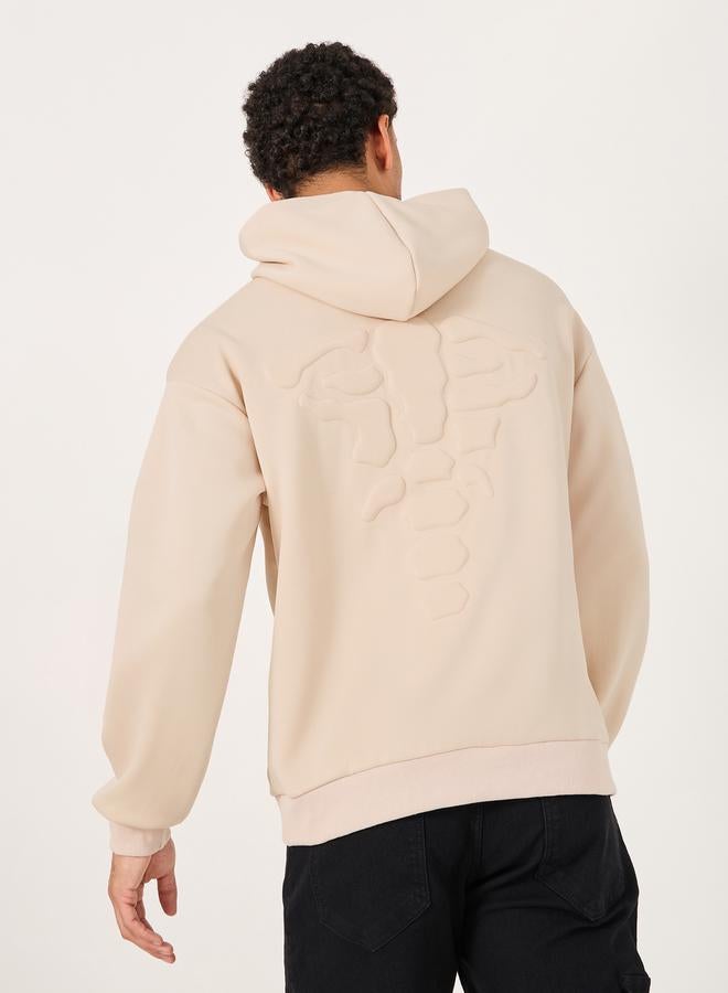 ستايلي هودي سكوبا بوكسي فاخر بنقش خلفي - Image 1