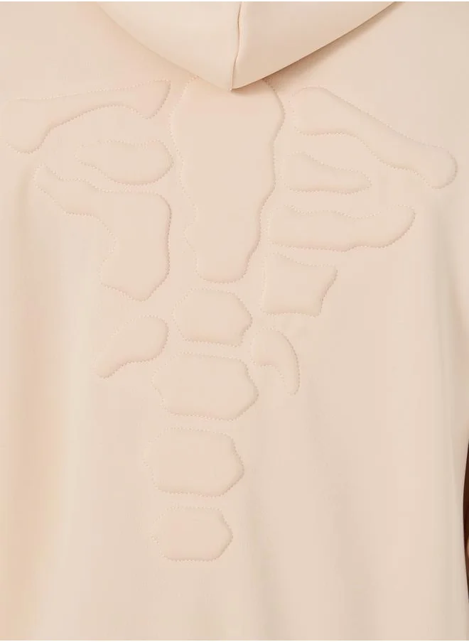 ستايلي Premium Boxy Scuba Hoodie with Back Embossing