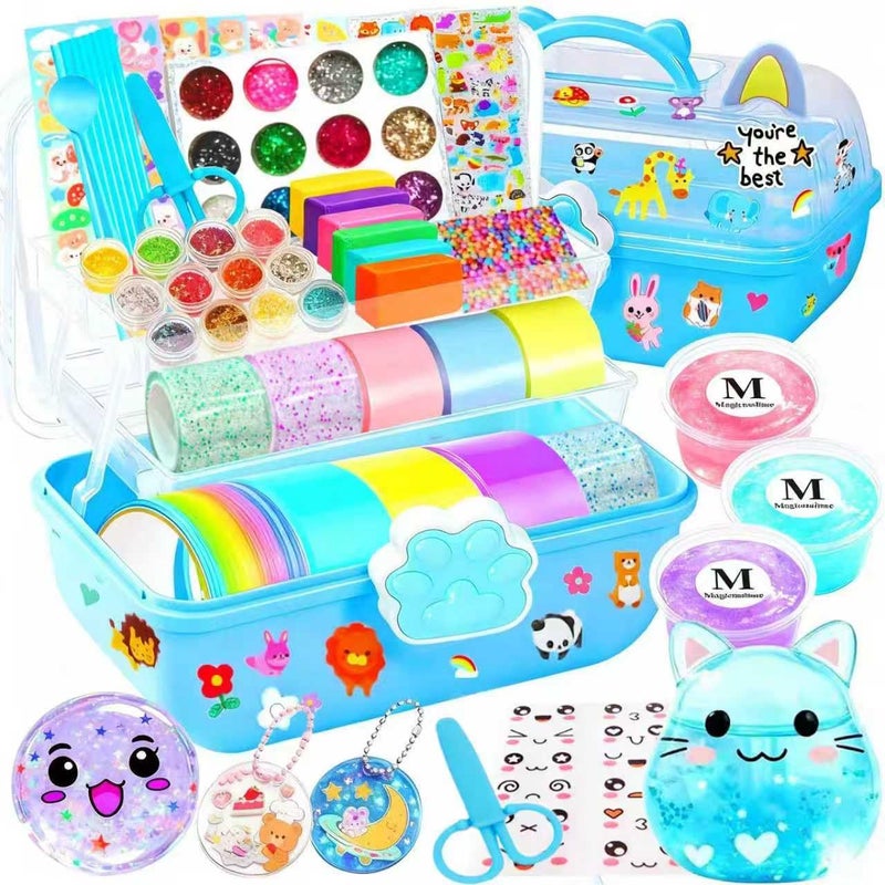 BENWIL Nano Tape Bubble Kit for Kids, 4 Sticky Ball Tapes and 6 Nano Tapes, Squishy Maker Making Kit, Crafts Toys for Kids Teens Boys Girls, Fun Stuff for Teens 11 Year Old Girls - Image 1