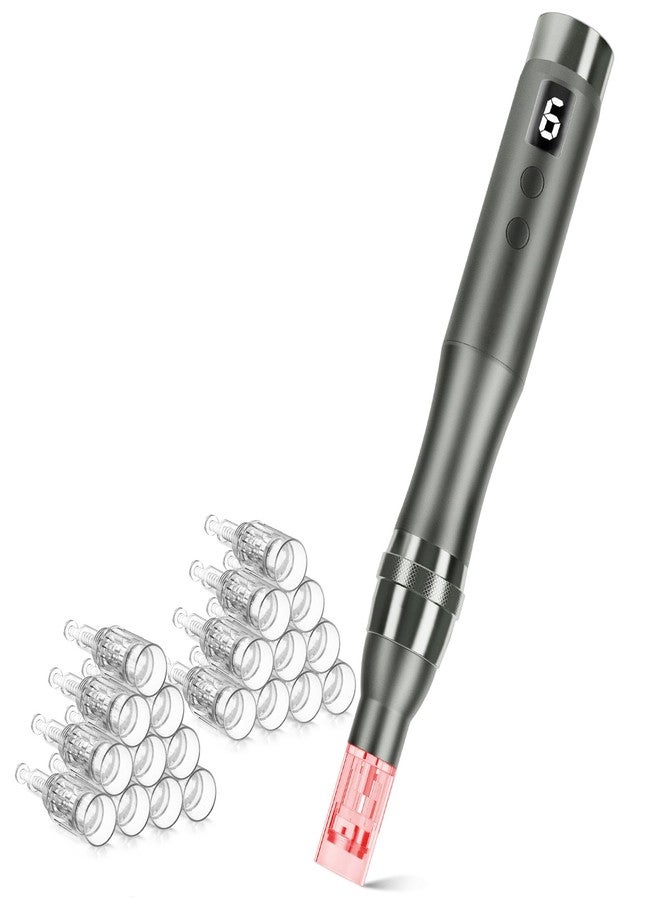 Glemme Microneedle Derma Roller Pen Microneedling Roller 0.25mm Dermabrasion Roller for Face Skin, Microneedle Micro Needle Roller 0.25mm for Men and Women Home Use - Image 1