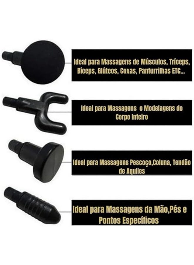 Rechargeable Handheld Muscle Massager - Deep Tissue Vibration Therapy for Body Care - Cordless Pain Relief Gun (Multi-Color) - Image 3