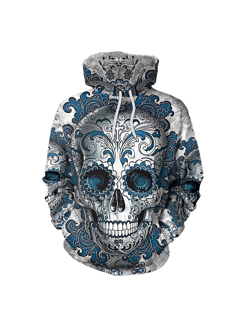 Loquat Single Piece 3D Digital Printed Loose Hooded Sweater  - Image 1